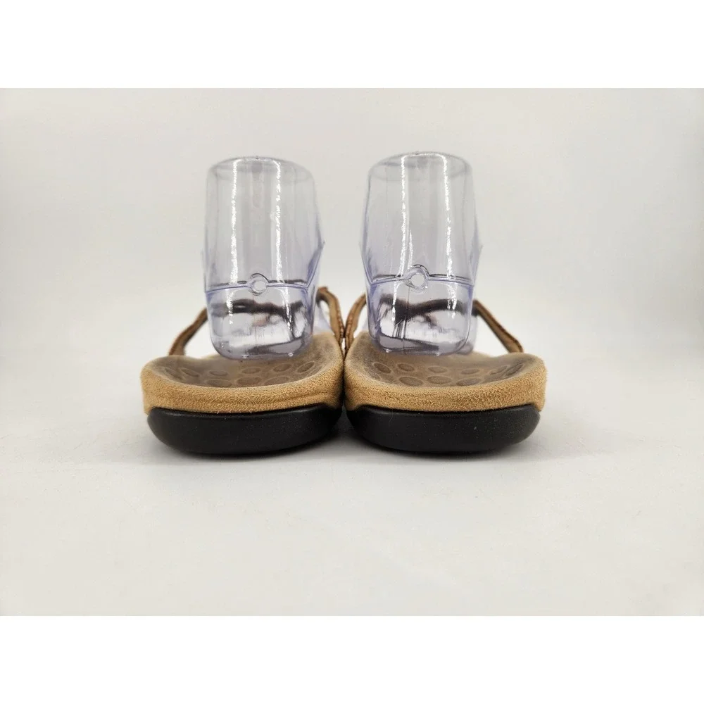 Vionic Bella II Thong Sandals Womens 10 Tan Cork‎ Orthotic Bow Flip Flops